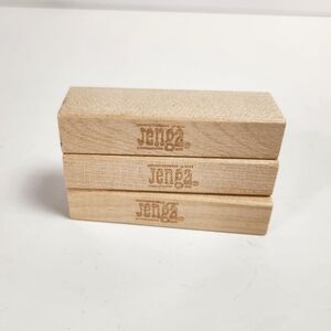 Jenga Lot of 3 Replacement Wood Game Pieces Modern Crafts Crafting